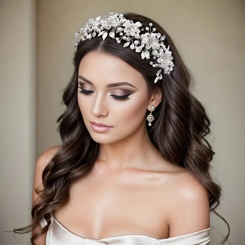 Bohemian-Style Handmade Imitation Pearl Floral Headband